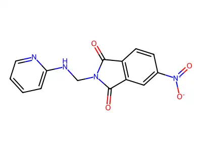 5-Nitro-2-((pyridin-2-ylamino)methyl)isoindoline-1,3-dione structure