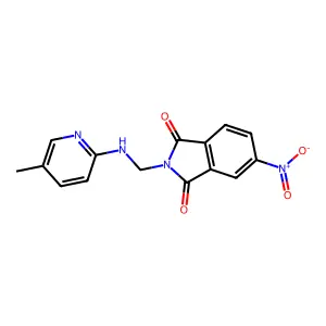 2-(((5-Methylpyridin-2-yl)amino)methyl)-5-nitroisoindoline-1,3-dione structure