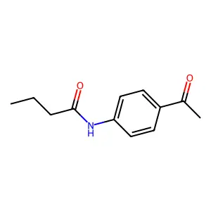 N-(4-acetylphenyl)butanamide structure