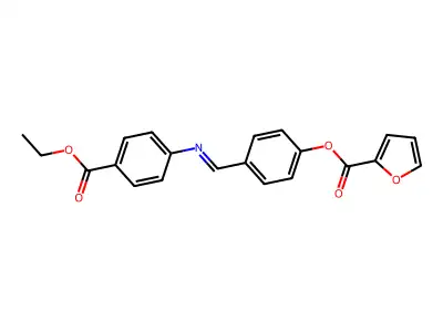 [4-[(4-Ethoxycarbonylphenyl)iminomethyl]phenyl] furan-2-carboxylate structure