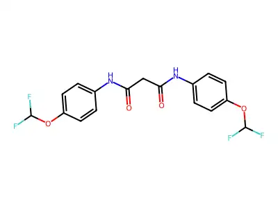 N,N'-bis[4-(difluoromethoxy)phenyl]propanediamide structure