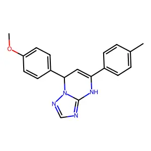 7-(4-methoxyphenyl)-5-(4-methylphenyl)-4,7-dihydro[1,2,4]triazolo[1,5-a]pyrimidine structure