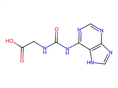 N-(Purin-6-ylcarbamoyl)glycine structure