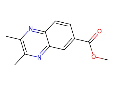Methyl 2,3-dimethylquinoxaline-6-carboxylate structure