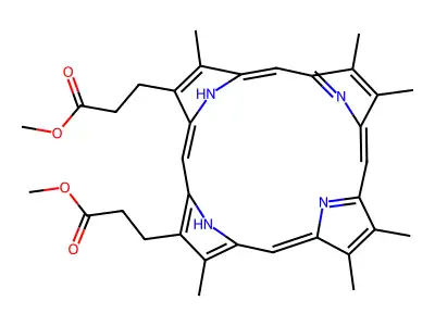 2,4-Dimethyl deuteroporphyrin IX dimethyl ester structure