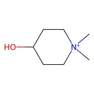 4-Hydroxy-N,N-dimethylpiperidinium structure