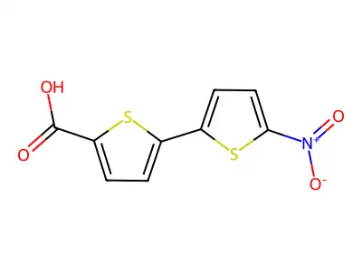 5'-Nitro-[2,2'-bithiophene]-5-carboxylic acid structure