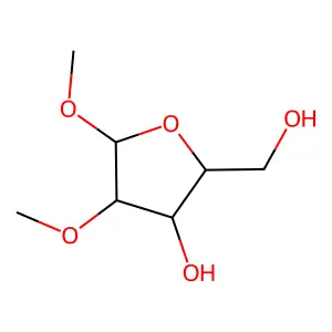 2-(Hydroxymethyl)-4,5-dimethoxy-tetrahydrofuran-3-ol structure