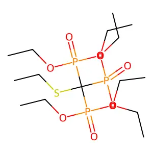 Phosphonic acid, ((ethylthio)methylidyne)tri-, hexaethyl ester structure