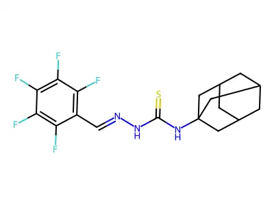 1-(1-Adamantyl)-3-[(2,3,4,5,6-pentafluorophenyl)methylideneamino]thiourea structure
