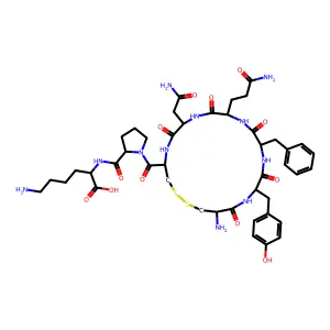 Vasopressin, 9-des-gly-NH(2)-lys- structure
