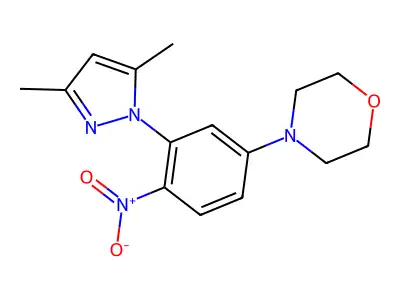 4-[3-(3,5-Dimethylpyrazol-1-yl)-4-nitrophenyl]morpholine structure