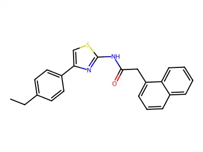 N-(4-(4-ethylphenyl)thiazol-2-yl)-2-(naphthalen-1-yl)acetamide structure