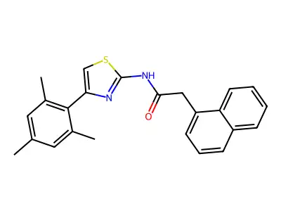 N-(4-mesitylthiazol-2-yl)-2-(naphthalen-1-yl)acetamide structure