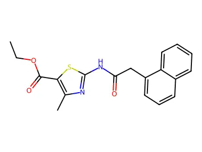 Ethyl 4-methyl-2-(2-(naphthalen-1-yl)acetamido)thiazole-5-carboxylate structure