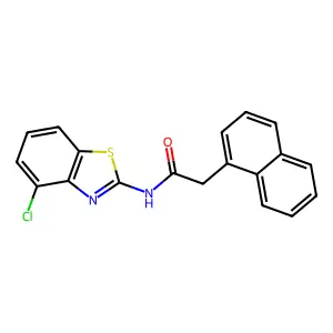 N-(4-chloro-1,3-benzothiazol-2-yl)-2-(1-naphthyl)acetamide structure