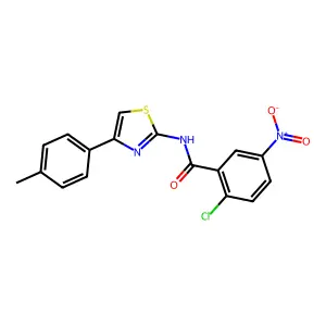 2-chloro-5-nitro-N-(4-(p-tolyl)thiazol-2-yl)benzamide structure