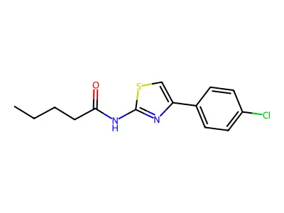 N-[4-(4-chlorophenyl)-1,3-thiazol-2-yl]pentanamide structure