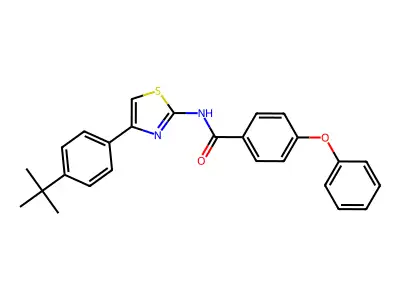 N-[4-(4-tert-butylphenyl)-1,3-thiazol-2-yl]-4-phenoxybenzamide structure