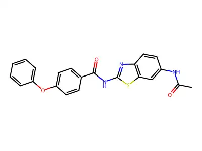 N-(6-acetamido-1,3-benzothiazol-2-yl)-4-phenoxybenzamide structure