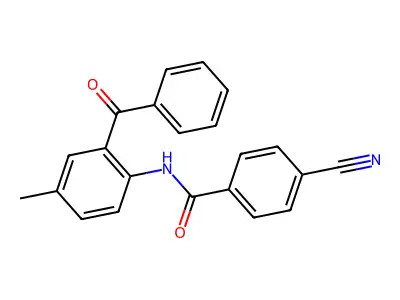 N-(2-benzoyl-4-methylphenyl)-4-cyanobenzamide structure