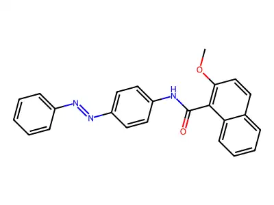 1-Naphthalenecarboxamide, 2-methoxy-N-[4-(2-phenyldiazenyl)phenyl]- structure