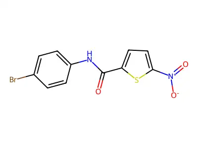 N-(4-bromophenyl)-5-nitrothiophene-2-carboxamide structure
