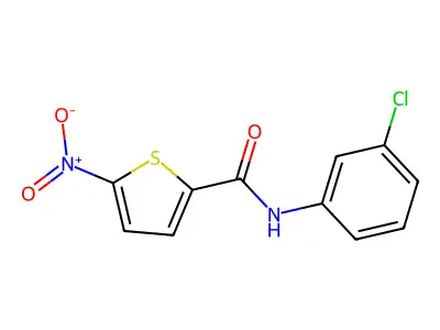 N-(3-chlorophenyl)-5-nitrothiophene-2-carboxamide structure