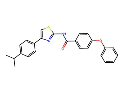 N-(4-(4-isopropylphenyl)thiazol-2-yl)-4-phenoxybenzamide structure