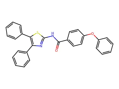 N-(4,5-diphenyl-1,3-thiazol-2-yl)-4-phenoxybenzamide structure