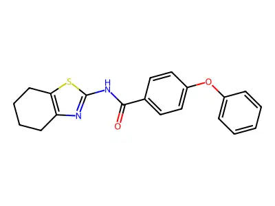 4-phenoxy-N-(4,5,6,7-tetrahydro-1,3-benzothiazol-2-yl)benzamide structure