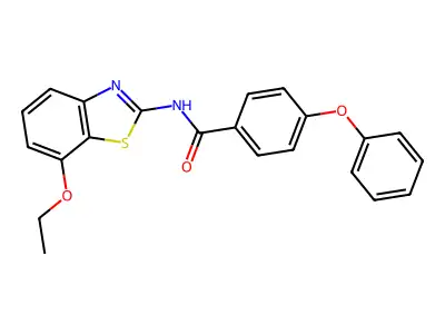 N-(7-ethoxy-1,3-benzothiazol-2-yl)-4-phenoxybenzamide structure