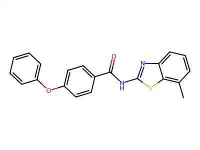 N-(7-methyl-1,3-benzothiazol-2-yl)-4-phenoxybenzamide structure