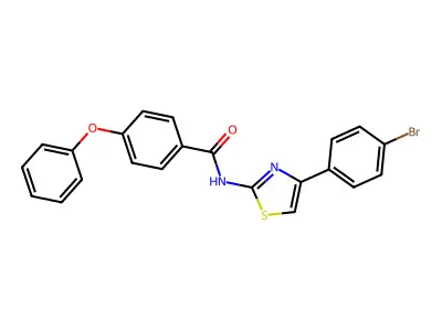 N-[4-(4-bromophenyl)-1,3-thiazol-2-yl]-4-phenoxybenzamide structure