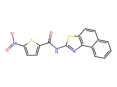 N-benzo[e][1,3]benzothiazol-2-yl-5-nitrothiophene-2-carboxamide structure