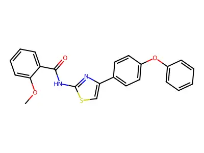 2-methoxy-N-[4-(4-phenoxyphenyl)-1,3-thiazol-2-yl]benzamide structure