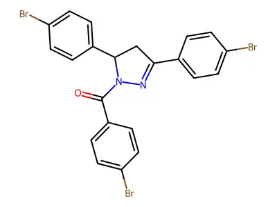 1-(4-bromobenzoyl)-3,5-bis(4-bromophenyl)-4,5-dihydro-1H-pyrazole structure
