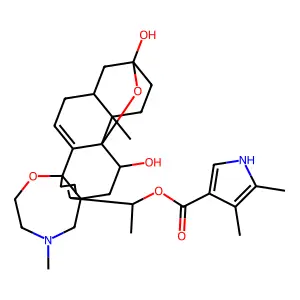 Batrachotoxinin A, 20-alpha-(4,5-dimethyl-1H-pyrrole-3-carboxylate) structure