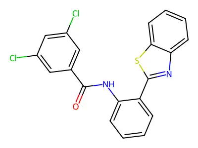 N-[2-(1,3-benzothiazol-2-yl)phenyl]-3,5-dichlorobenzamide structure
