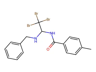 N-[1-(benzylamino)-2,2,2-tribromoethyl]-4-methylbenzamide structure