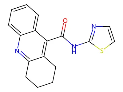 N-(1,3-Thiazol-2-YL)-1,2,3,4-tetrahydro-9-acridinecarboxamide structure