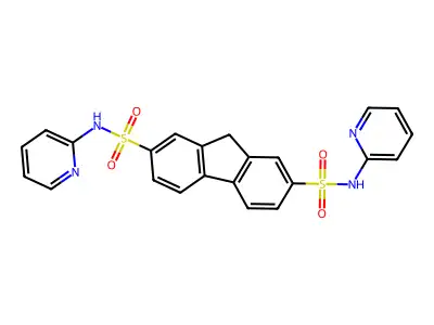 N,N'-di(pyridin-2-yl)-9H-fluorene-2,7-disulfonamide structure