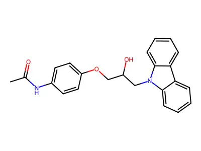 N-{4-[3-(9H-carbazol-9-yl)-2-hydroxypropoxy]phenyl}acetamide structure