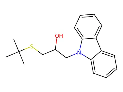 1-Tert-butylsulfanyl-3-carbazol-9-ylpropan-2-ol structure