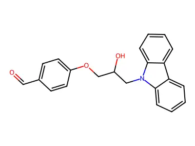 4-[3-(9H-carbazol-9-yl)-2-hydroxypropoxy]benzaldehyde structure