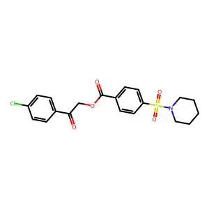 2-(4-Chlorophenyl)-2-oxoethyl 4-(piperidin-1-ylsulfonyl)benzoate structure