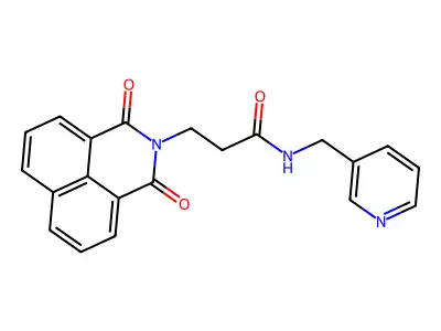 3-(1,3-dioxo-1H-benzo[de]isoquinolin-2(3H)-yl)-N-(pyridin-3-ylmethyl)propanamide structure