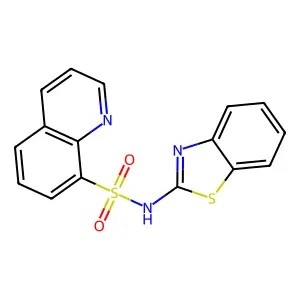 N-(1,3-benzothiazol-2-yl)quinoline-8-sulfonamide structure