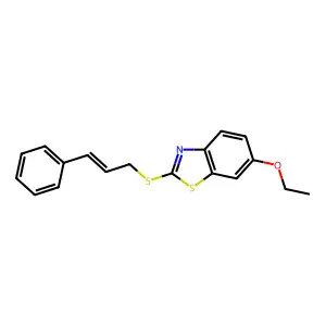 2-(Cinnamylsulfanyl)-1,3-benzothiazol-6-yl ethyl ether structure