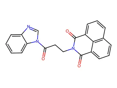 2-[3-(Benzimidazol-1-yl)-3-oxopropyl]benzo[de]isoquinoline-1,3-dione structure